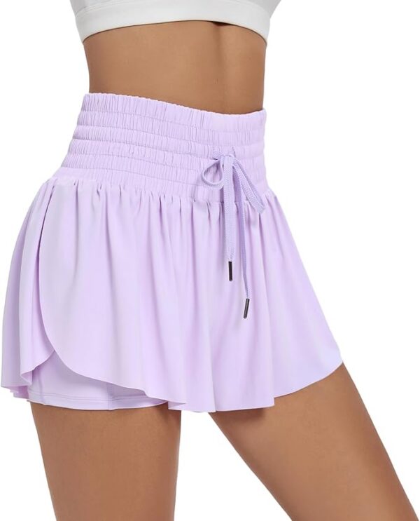 Blaosn Flowy Athletic Shorts for Women Workout Running Gym Yoga High Waist Skort Sweat Skirt Cute Clothes Summer Outfits - Image 4