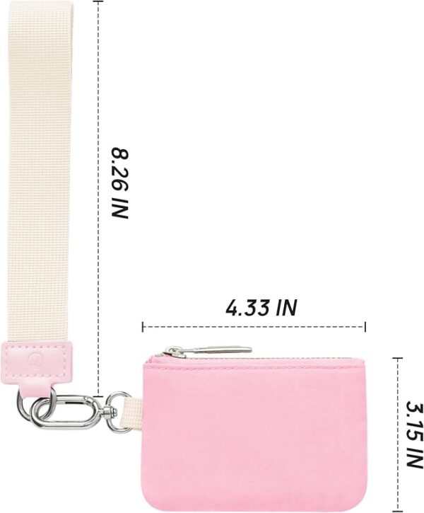 Mum's memory Mini Zip Around Wristlet Wallet for Women Dual Pouch Wristlet Portable keychain wallet Coin Purse Mini Women Coin Pocket - Image 5
