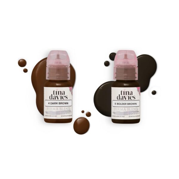 Tina Davies Professional Bolder Brown Brow Pigment Collection - Permanent Eyebrow Makeup - Colours Heal True to Tone - Includes Colour Chart - 8 x 1/2oz bottles - Image 9