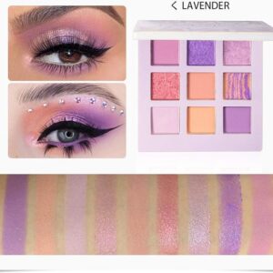 FMURY Eyeshadow Palette 9 Colors Matte Eyeshadow Palette Glitter Eyeshadow Makeup Nude Makeup Eyeshadow Palette Cosmetics(E)