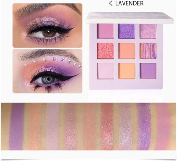 FMURY Eyeshadow Palette 9 Colors Matte Eyeshadow Palette Glitter Eyeshadow Makeup Nude Makeup Eyeshadow Palette Cosmetics(E)
