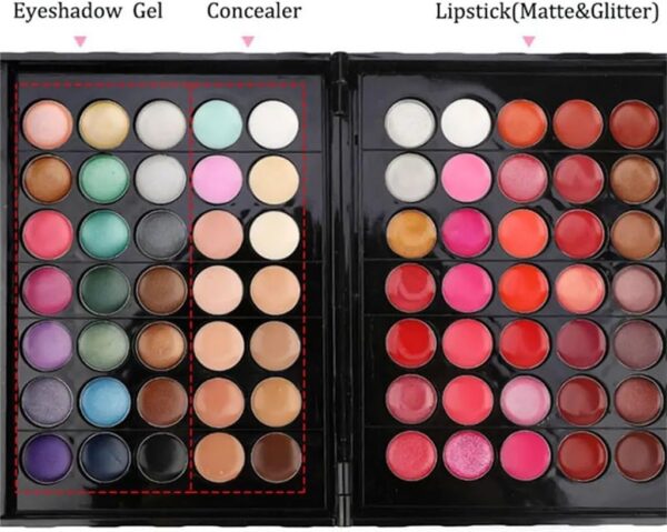 FMURY 177 Color Eye Shadow Palette Cosmetics Set Lip Gloss Concealer Primary Cosmetics - Image 4