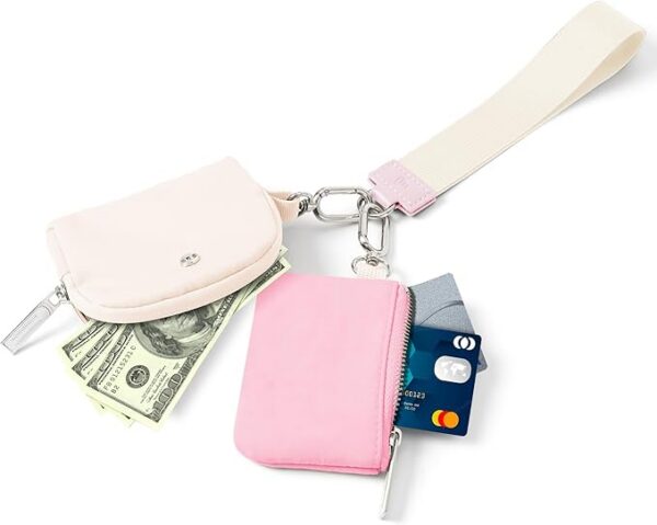 Mum's memory Mini Zip Around Wristlet Wallet for Women Dual Pouch Wristlet Portable keychain wallet Coin Purse Mini Women Coin Pocket - Image 8