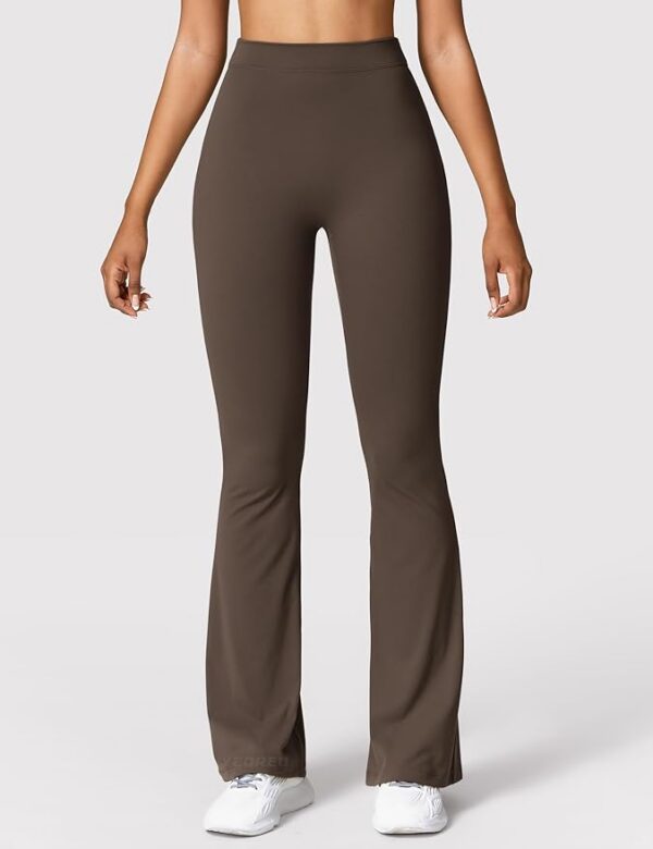 YEOREO Scrunch Flare Leggings Daze V Back Butt Lifting Wide Leg High Waist 31.5" Gym Workout Yoga Pants - Image 2
