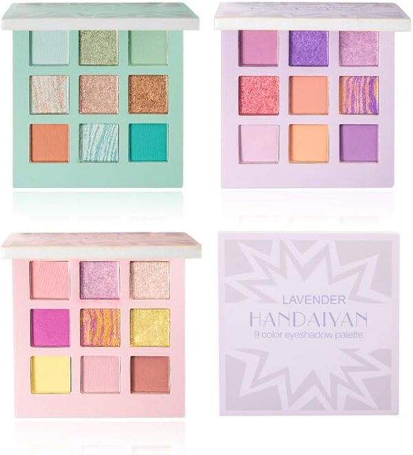 FMURY Eyeshadow Palette 9 Colors Matte Eyeshadow Palette Glitter Eyeshadow Makeup Nude Makeup Eyeshadow Palette Cosmetics(E) - Image 4