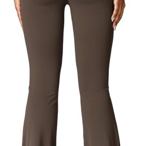 YEOREO Scrunch Flare Leggings Daze V Back Butt Lifting Wide Leg High Waist 31.5" Gym Workout Yoga Pants