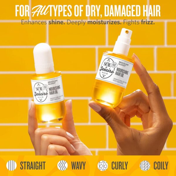 Brazilian Glossy Nourishing Hair Oil | Fights Frizz - Image 5