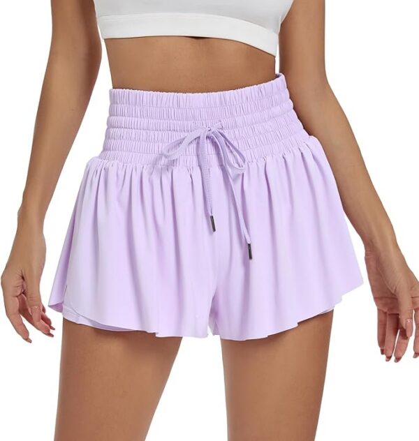 Blaosn Flowy Athletic Shorts for Women Workout Running Gym Yoga High Waist Skort Sweat Skirt Cute Clothes Summer Outfits
