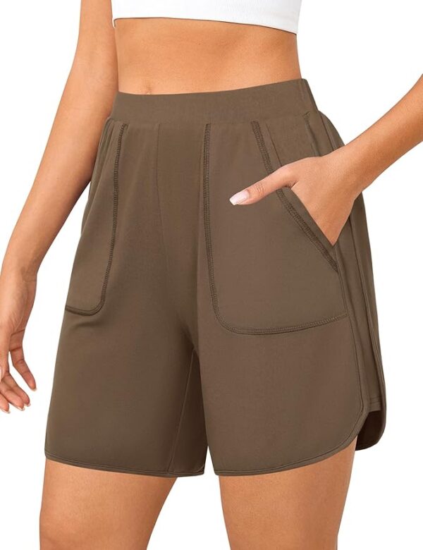 Quenteen Womens Sweat Shorts Casual Summer Loose Athletic Short Lounge Running Elastic Waist Shorts with Pocket